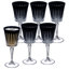 Verres à vin colorés - Ensemble de 6 gobelets à vin - Verrerie - Gobelets à eau - 7,5 oz