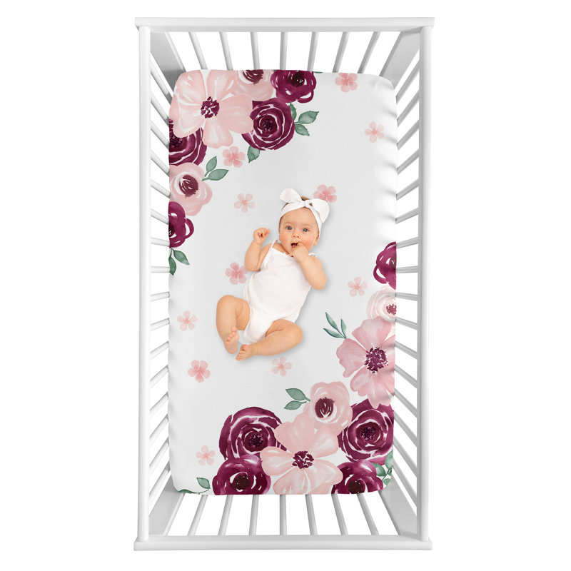 Drap-housse pour lit de bébé aquarelle