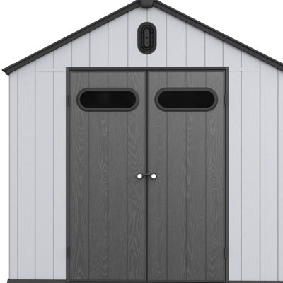 Remise de rangement en plastique 8 * 10 pi pour l'extérieur - Outil de jardin fonctionnel et d'espace pour ranger vos outils en toute facilité