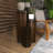 Beardall Metal Pillar Style Brown Pedestal Table with Hammered Design Set