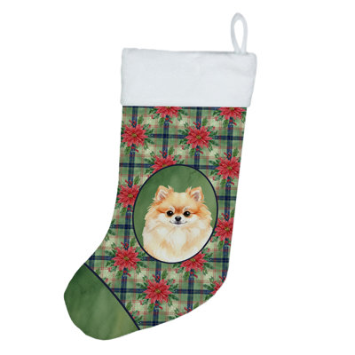 Chaussette de Noël Poméranie PoinsettIas