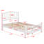 Structure de lit plateforme en bois avec tête de lit arquée-133348639-133348635