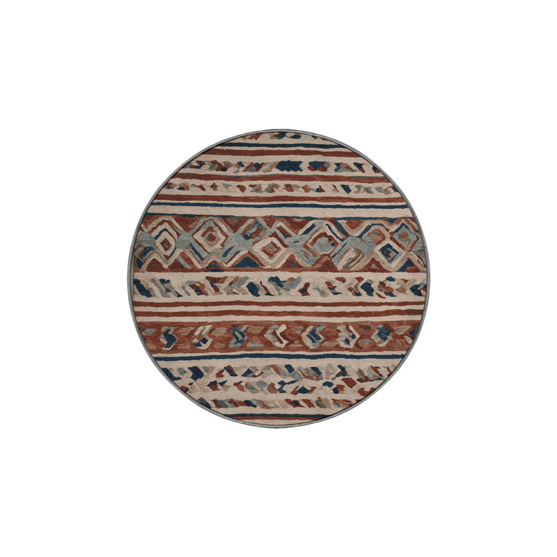 Tapis gris lavable à la machine GSIX03614, Rond 8 pi