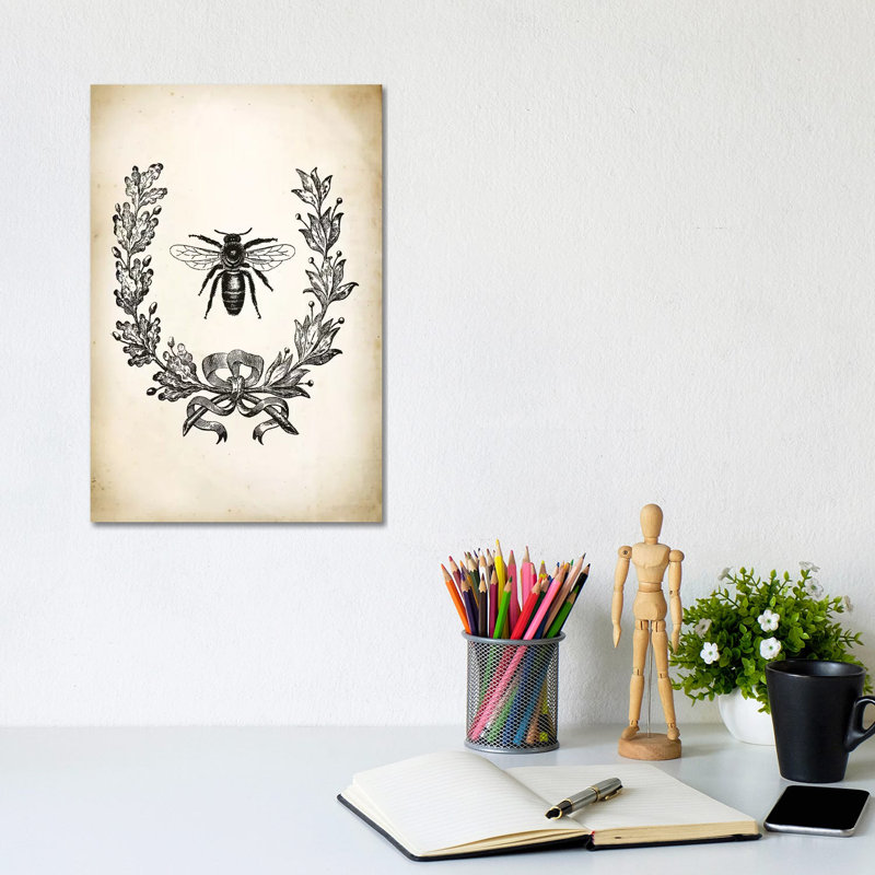 Bee - Wrapped Canvas Print, 20.32 cm H x 30.48 cm W