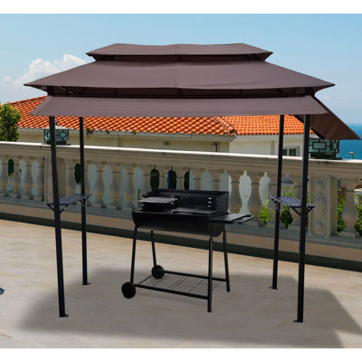 9.5 Ft. W x 5.5 Ft. D Steel Grill Gazebo