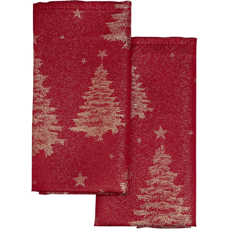 Ameetha Polyester Christmas Tree Square Napkin