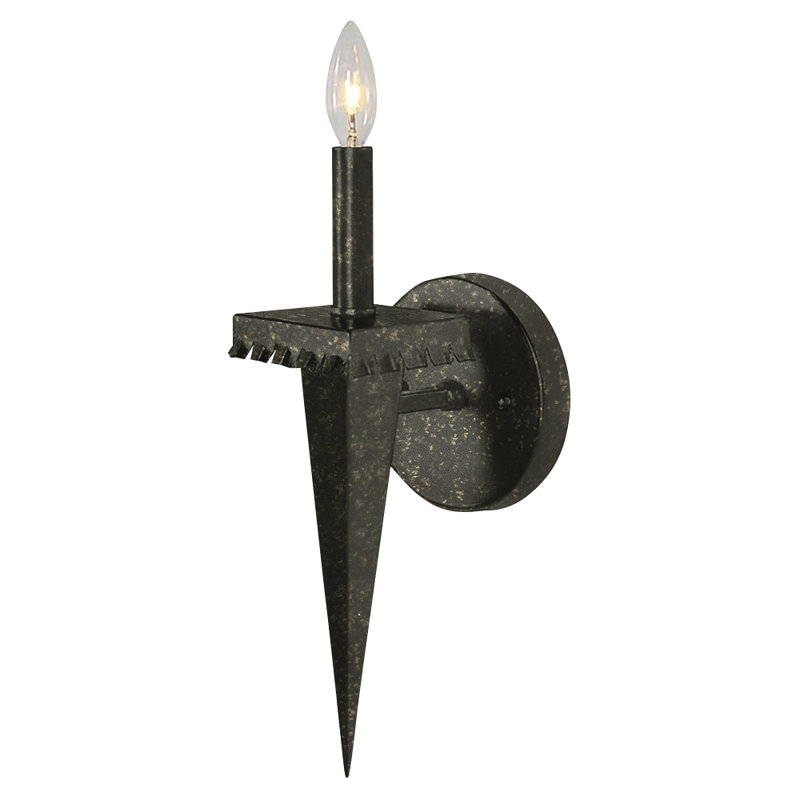 Castle 1 - Light Dimmable Wallchiere, Antique Black
