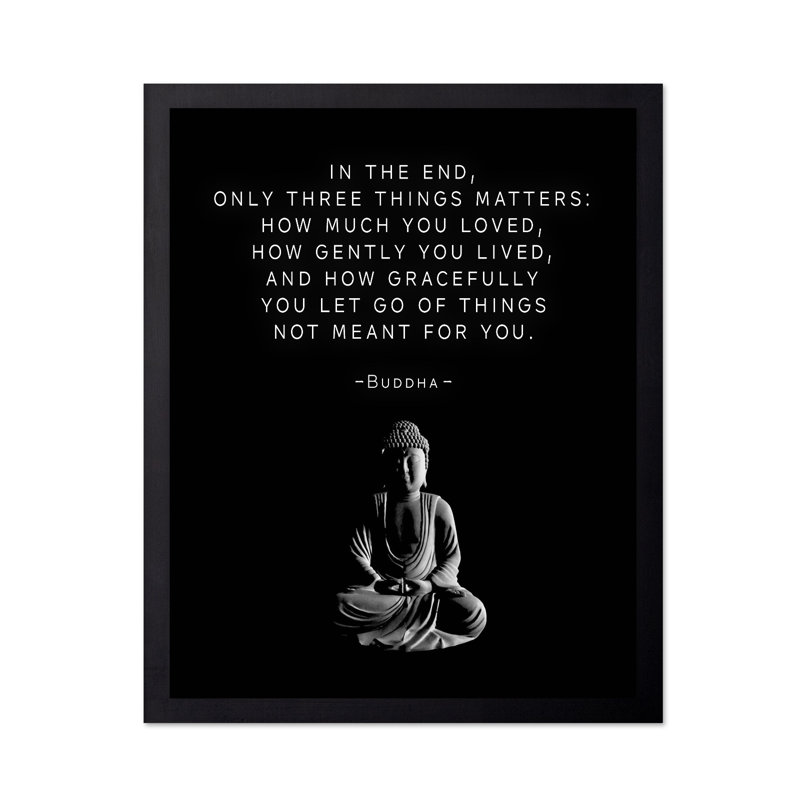 Only Three Things Matter No2, 12"H x 16"W, Poster, Black Framed