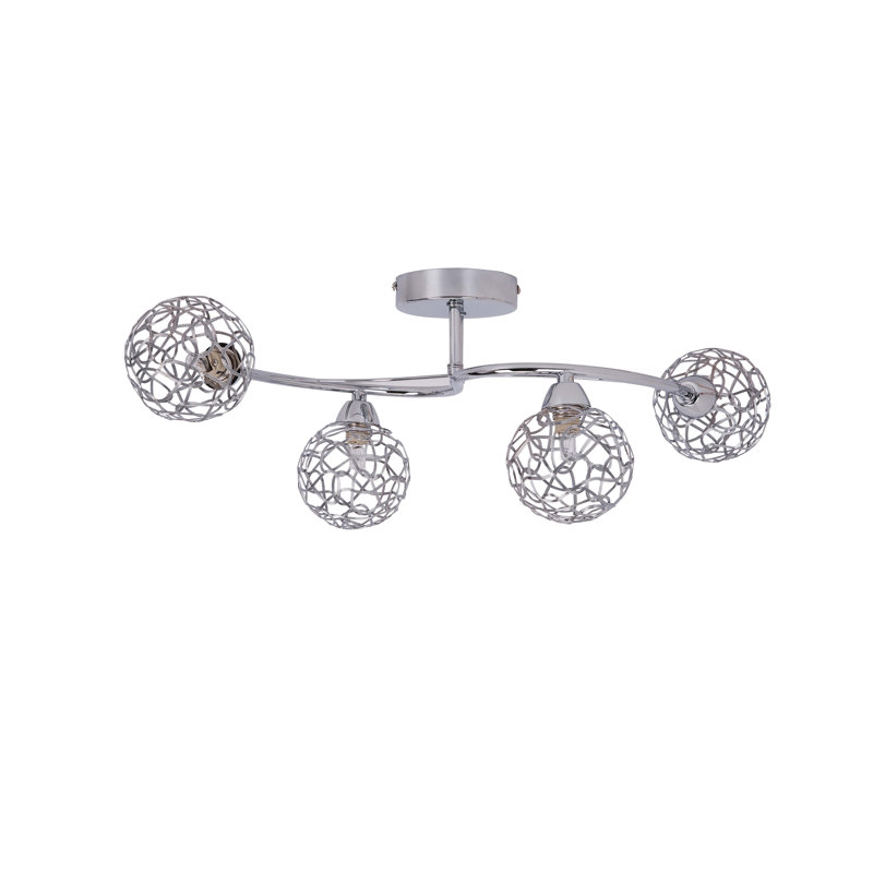 Pawlak Semi Flush Mount, Polished Chrome