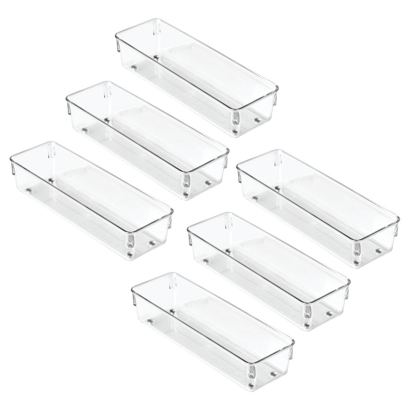 Bacs de rangement en plastique pour rangement de cuisine, de salle de bain et de bureau