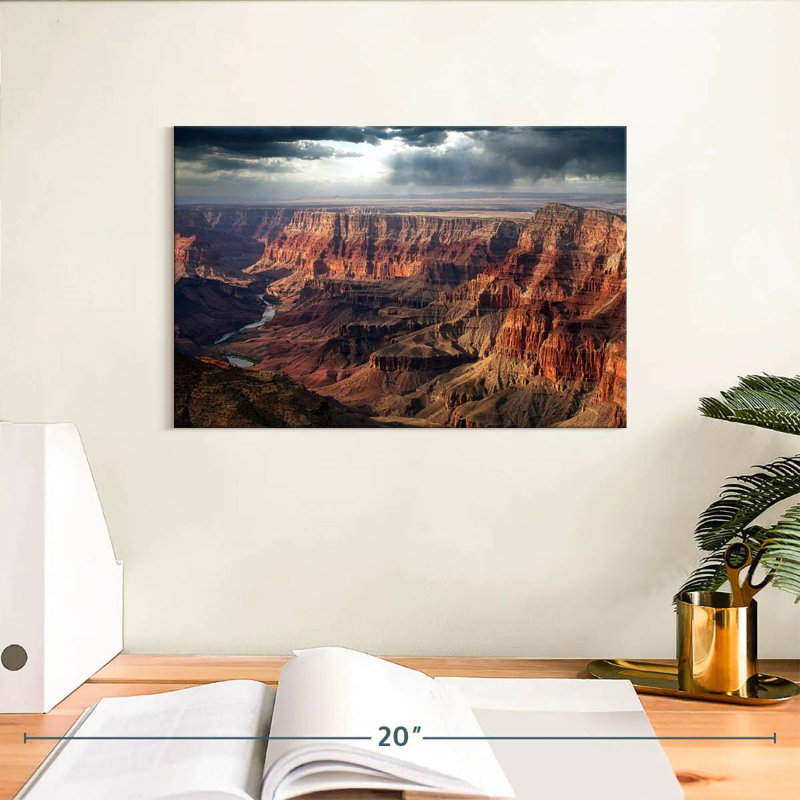 Grand canyon nuageux, H 8 po x l 12 po