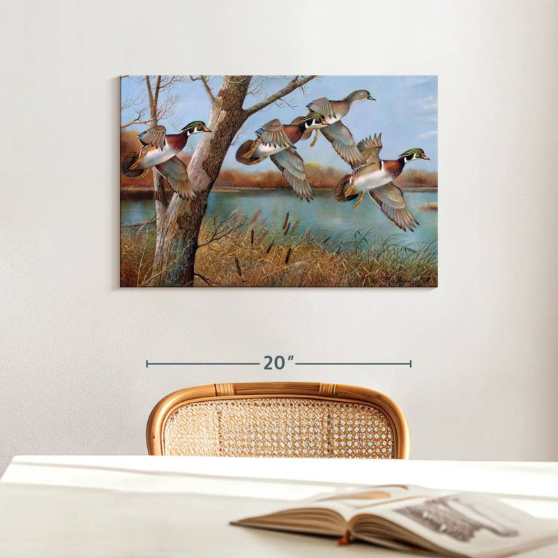Brampt Flying Wood Ducks, 16" H x 24" W