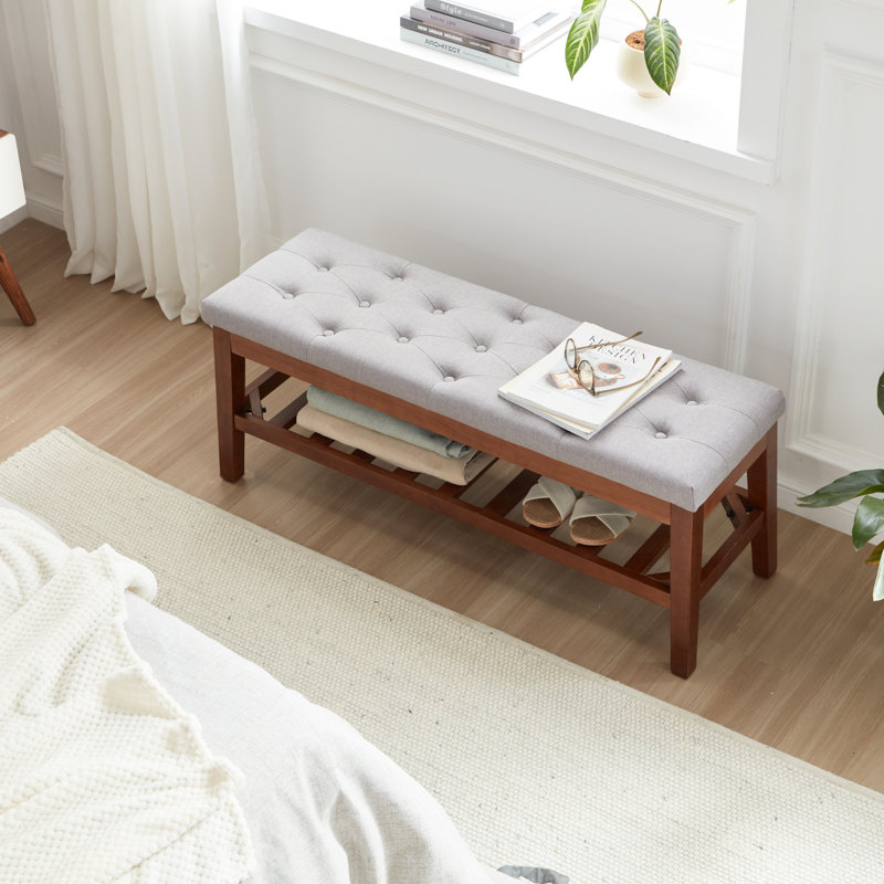 Banc de rangement Jesha, Gris cendré