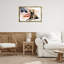Toile flottante encadrée «Patriotic Dog with Flag» par Petal Prints Design-1868043632-1868043635