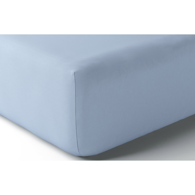 Vexin 100% Cotton Percale Fitted Sheet, King, Azure