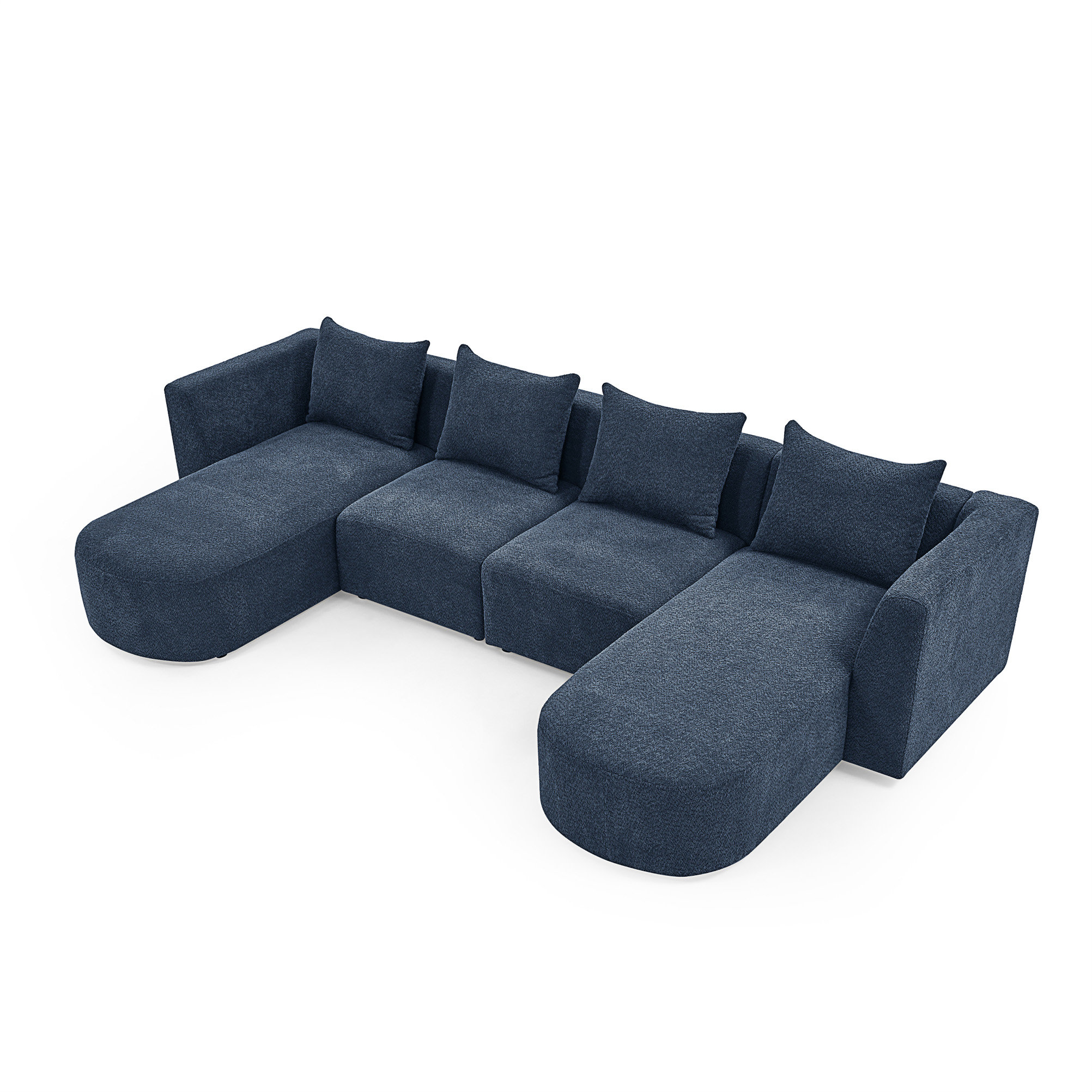 Latitude Run® U Shape Sectional Sofa Including Two Single Seats And Two ...