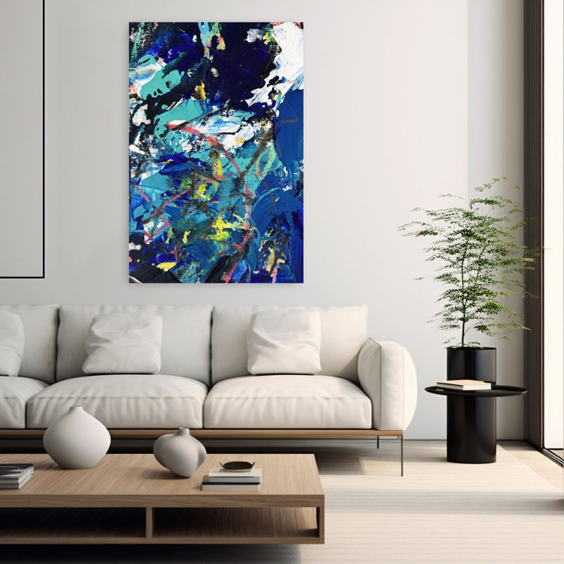 Art contemporain, art contemporain abstrait, H 60 po x l 40 po
