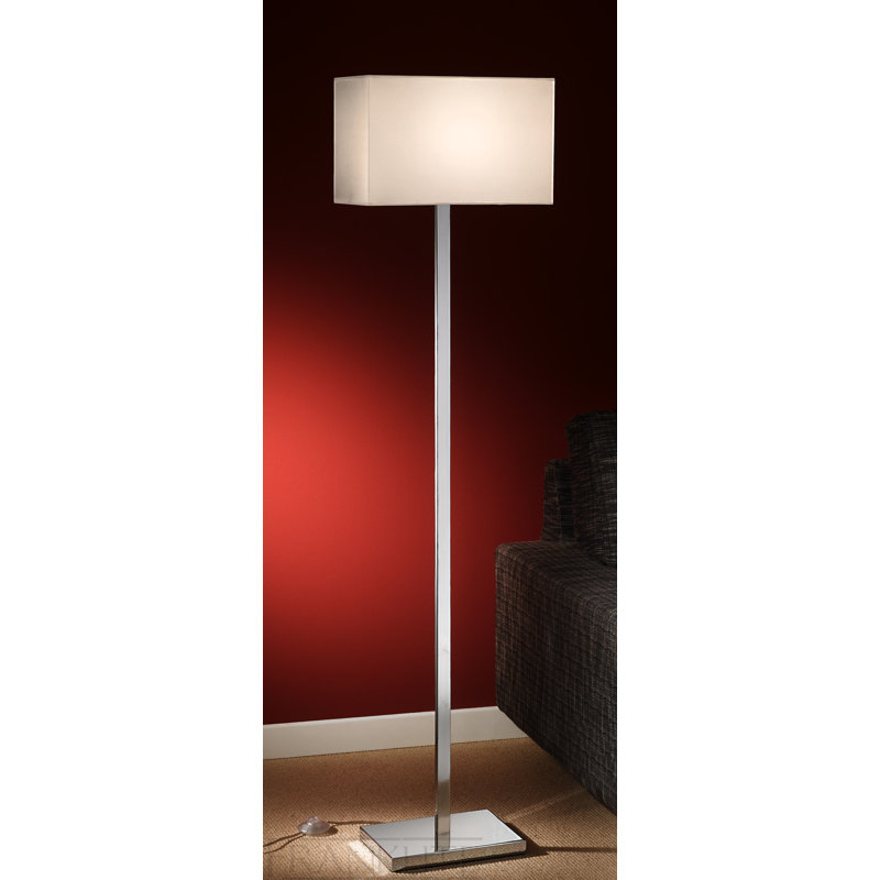 Alland 160cm Traditional Floor Lamp, Chrome