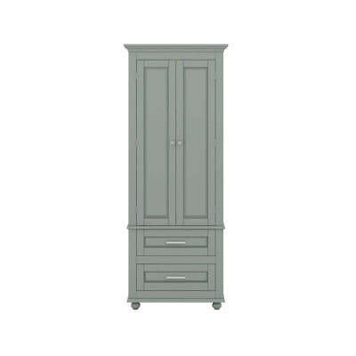 Tall Storage Cabinet With Two Drawers