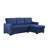 Upholstered Pull out Sectional Sofa with Chaise