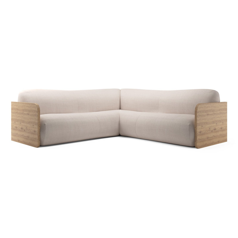 Canapé modulaire Clarence, Mélange de polyester ivoire Nevis
