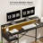 2-in-1 Convertible L-Shaped or Straight Computer Desk with Fabric Drawers, CPU Shelf & Built-in Power Outlets-1131489846