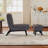  25.98'' Wide Modern Soft Upholstered Accent Chair With Adjustable Backrest And Ottoman-1566653453