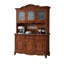 Armoire à vin en bois massif 51,18 ", présentoir en verre avec rangement en couches de grande capacité