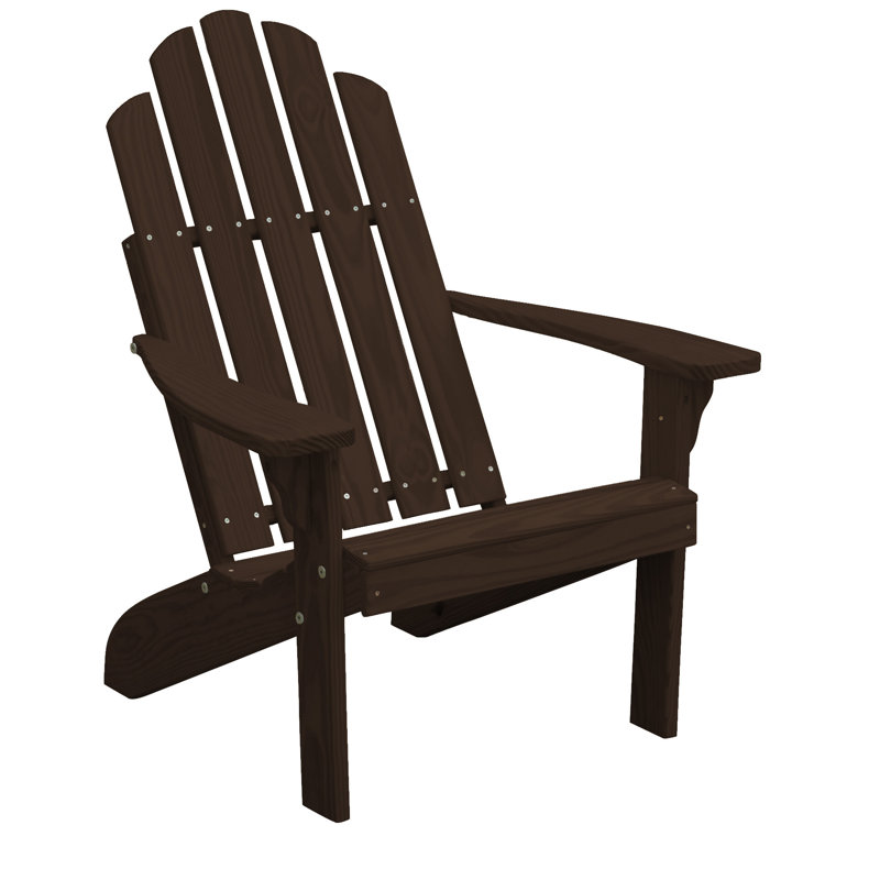 Chaise Adirondack en bois Urich, Noyer
