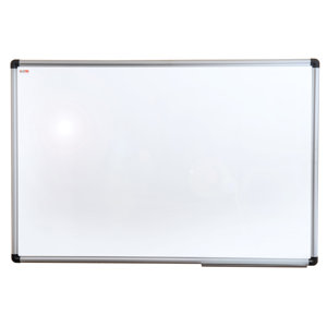 Floortex Viztex Lacquered Steel Magnetic Dry Erase Board with an Aluminium Frame