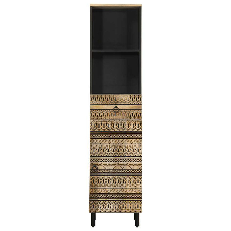 Bucurel Solid Wood Bathroom Cabinet