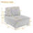 Milbrey Upholstered Navy Corduroy Armless Accent Chair with Pillow Back and Solid Wood Legs-583675133-595439994