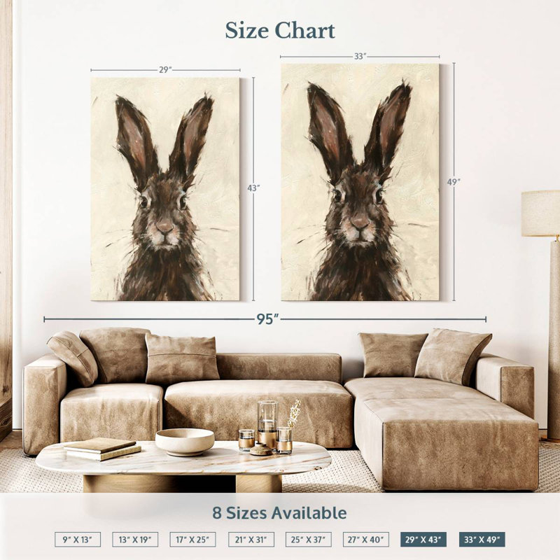 Brampt European Hare I, 48" H x 32" W