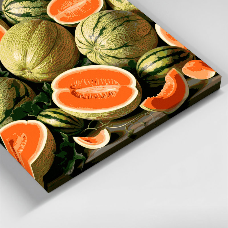 «Fruit Charentais Melon Brown», art mural sur toile, H 8 po x l 10 po
