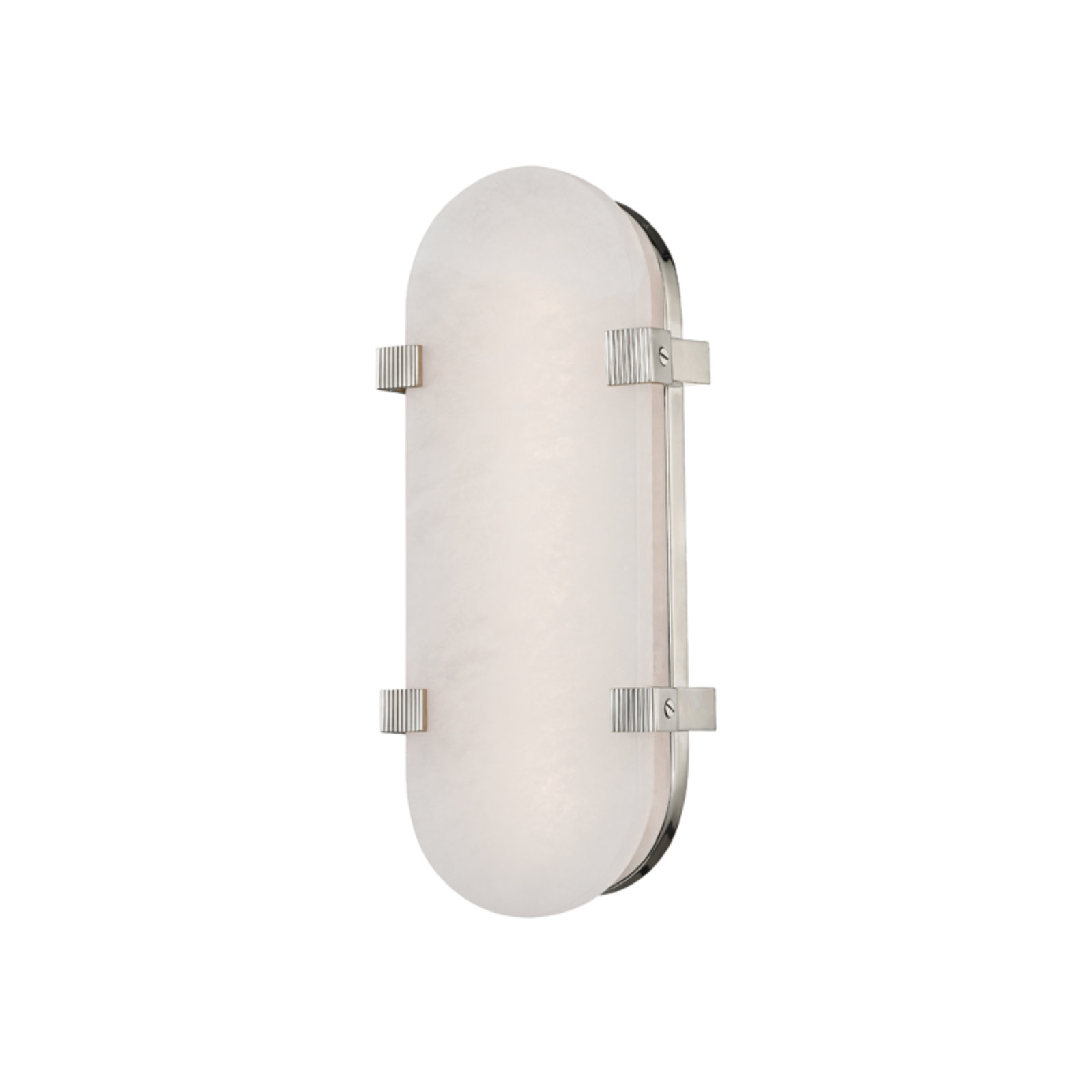 Alister Single Light Dimmable LED Flush Mounted Sconce, Polished Nickel