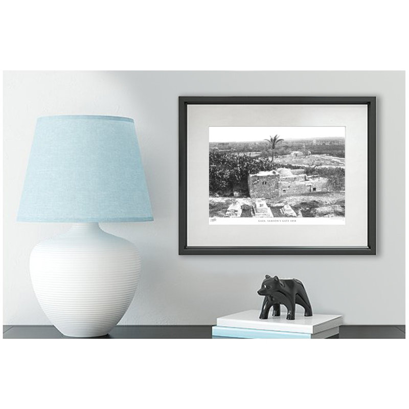 Gaza, Samson's Gate 1858 - Single Picture Frame Print, 45cm H x 60cm W x 2.3cm D
