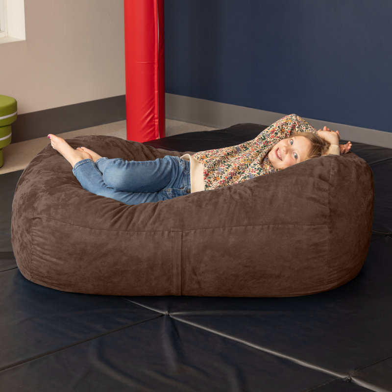 Jaxx Jr. Bean Bags Microfiber / Microsuede Bean Bag Chair & Lounger, Chocolate