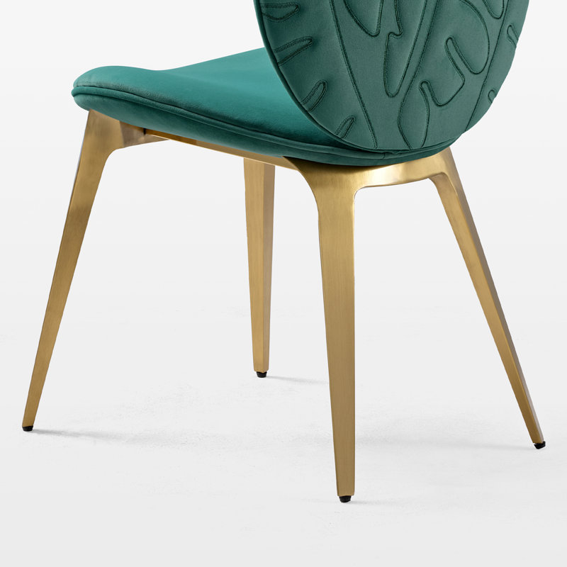 Kataleah, Green Velvet Dining Side Chairs Set Of 2