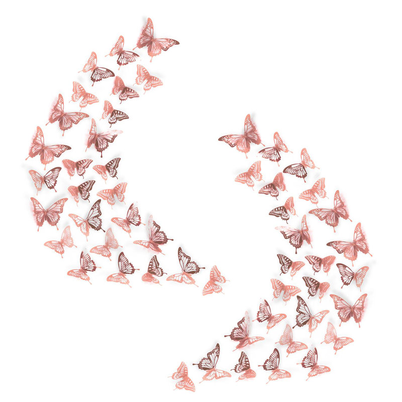Animals Wall Decal, Rose Gold