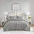 Madison Park Evelyn Grey Ruched 3-Piece King/Cal King Comforter Set-1217773149