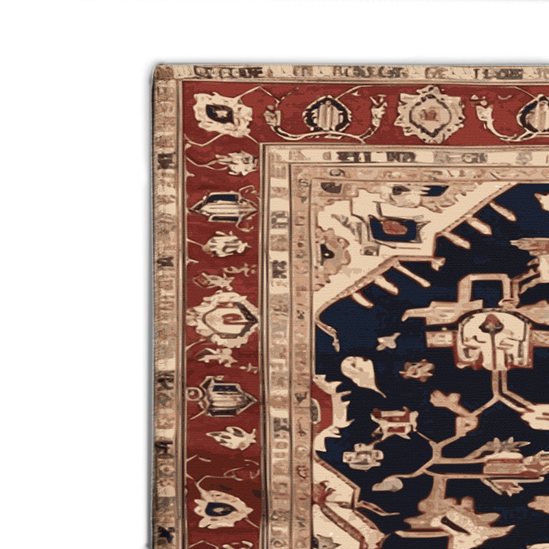 Tapis d'intérieur et d'extérieur brun Persian, Rectangle 4pi x 6 pi