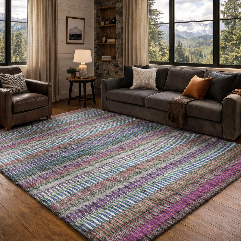 Tapis à poil long de qualité supérieure lavable à la machine Dream ADS589, Taupe, 3' x 5'