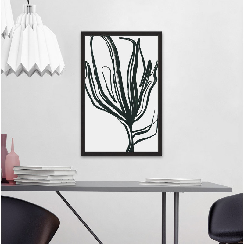 «Indecriptable», reproduction de peinture à l'aquarelle encadrée sur papier, H 45 po x l 30 po