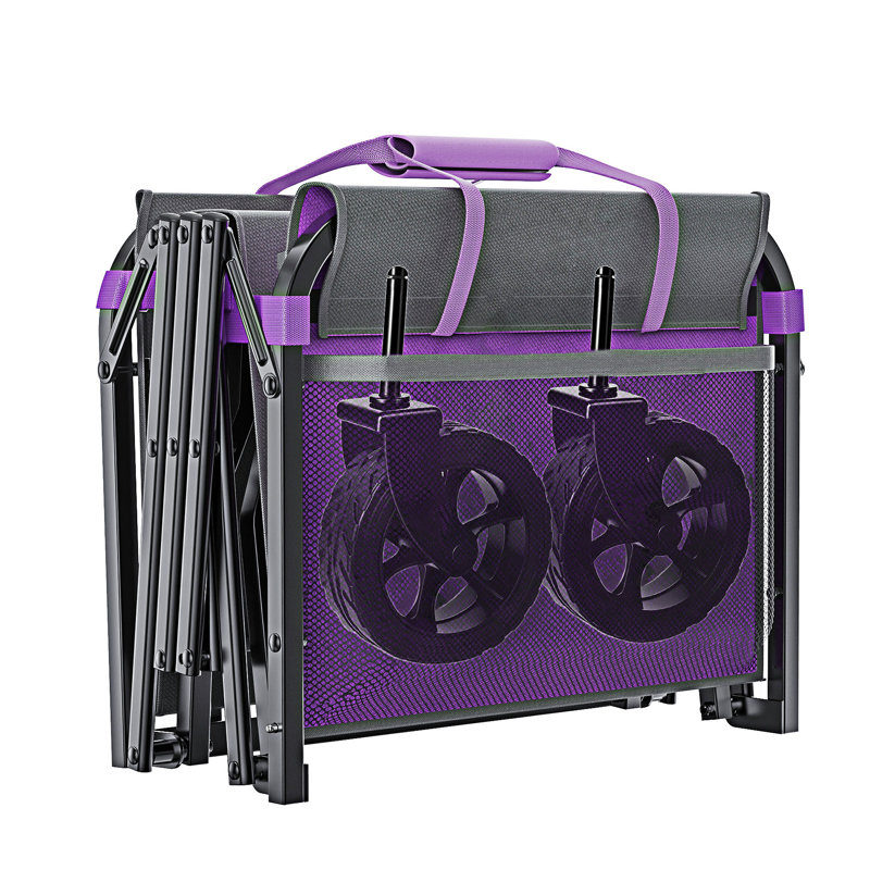 Convertible Folding Trolley With Storage, Purple
