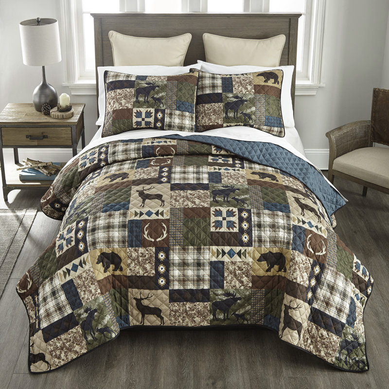 Your Lifestyle by Donna Sharp Rustica 2PC Twin Lodge Quilt Set, Twin Quilt + 1 Standard Sham
