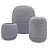 Set of 3 Decorative Handmade Glass Slate Serenity Vase in Grey