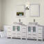  Ensemble de meuble-lavabo double 84 "avec miroir 84"-23188991