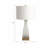 28" Casetta Glass Table Lamp, Clear/White