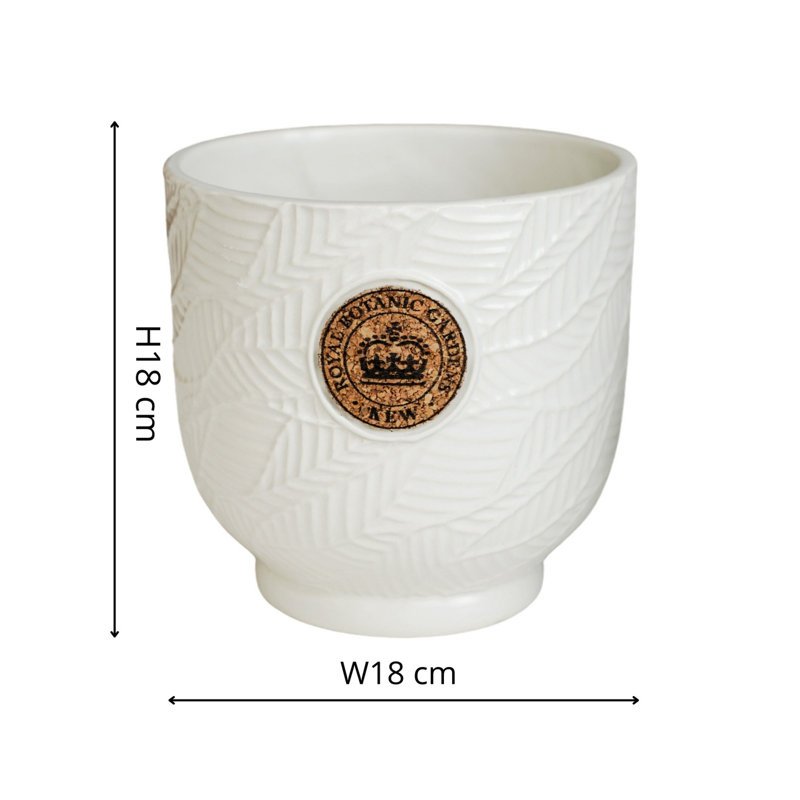 Ceramic Pot Planter, Ivory