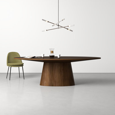 Table à manger à piédestal de 95 po Russom